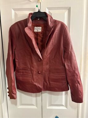 Pamela McCoy Red Leather Jacket